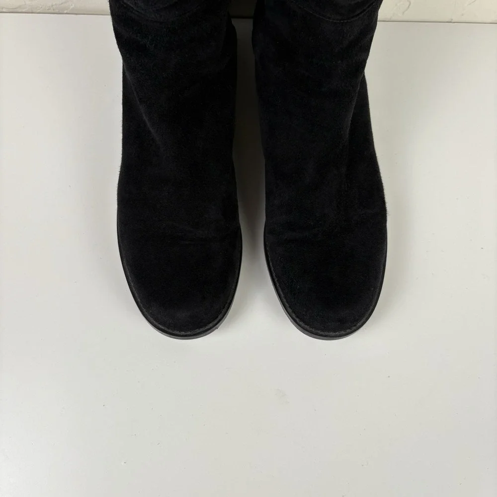 Stuart Weitzman 50/50 Over-the-Knee Boot Women's Size 7 1/2 Black‎ Suede